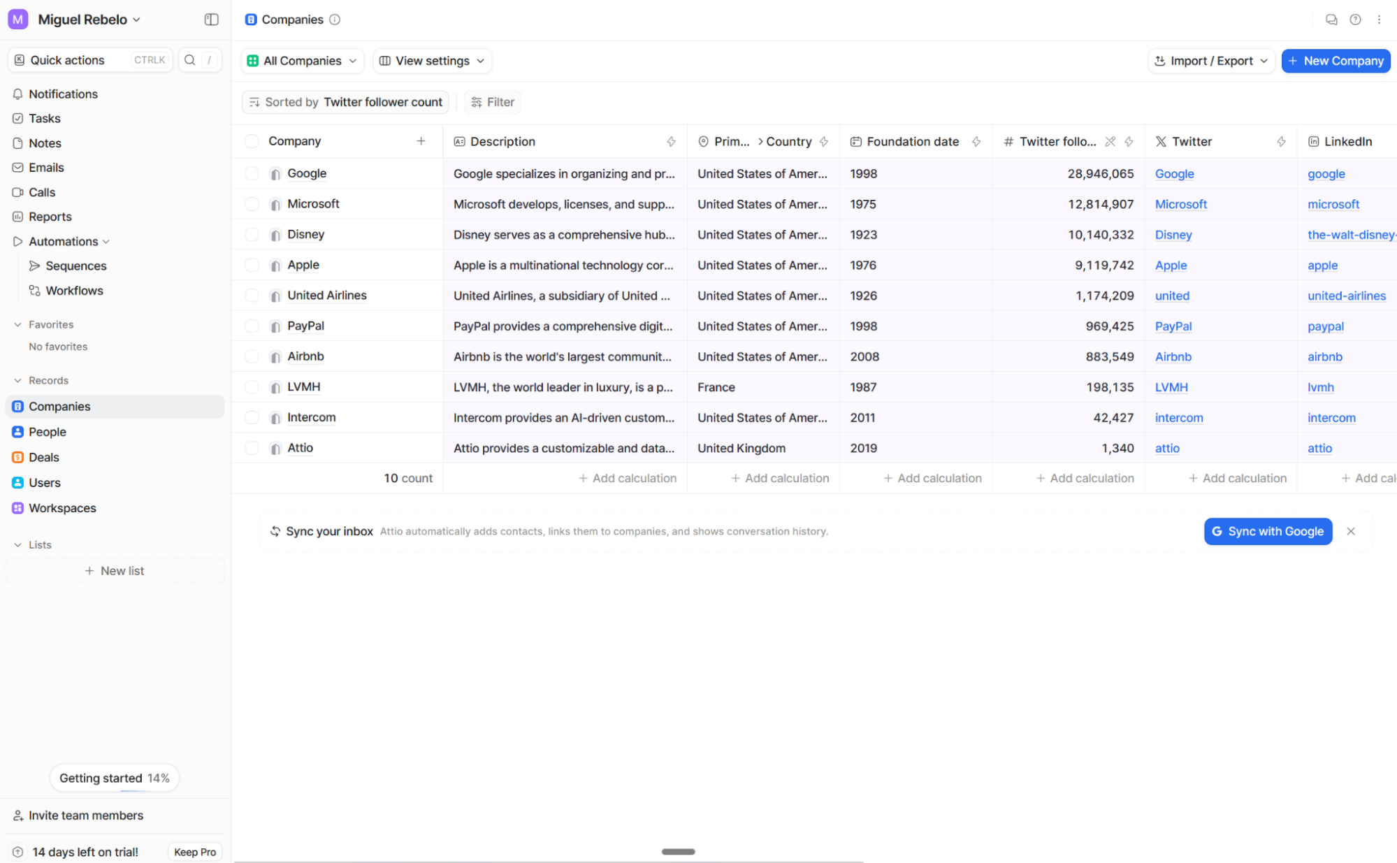 Comparison Table: Free CRM Features Matrix - visual representation