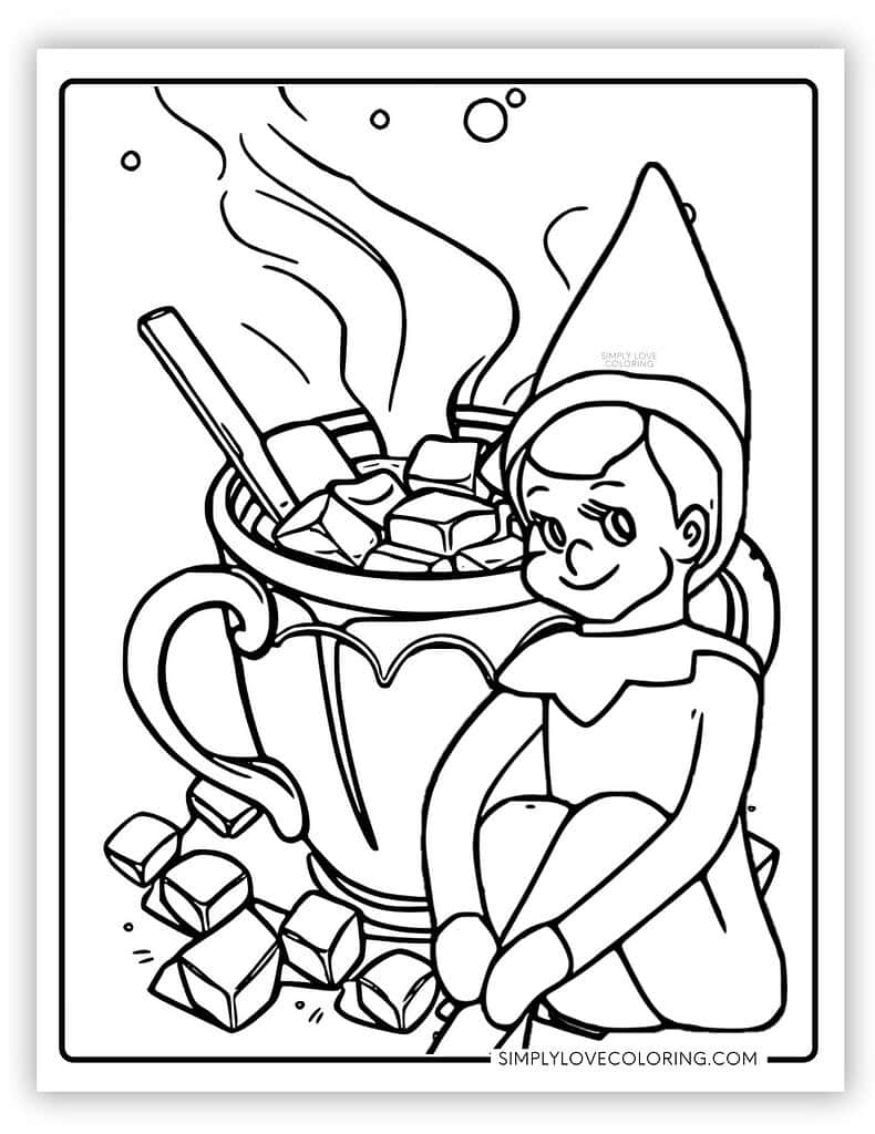 Making Your Own Elf on the Shelf Coloring Pages - visual representation